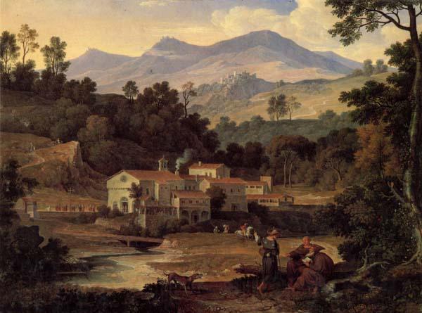 Joseph Anton Koch The Monastery of St.Francis in the Sabine Hills,Rome Spain oil painting art